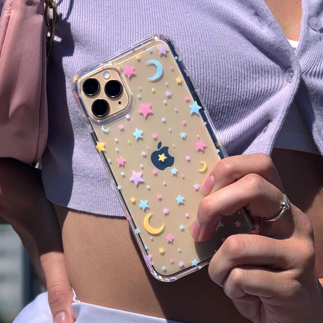 Pastel Starry Night Clear iPhone Case - Image 44