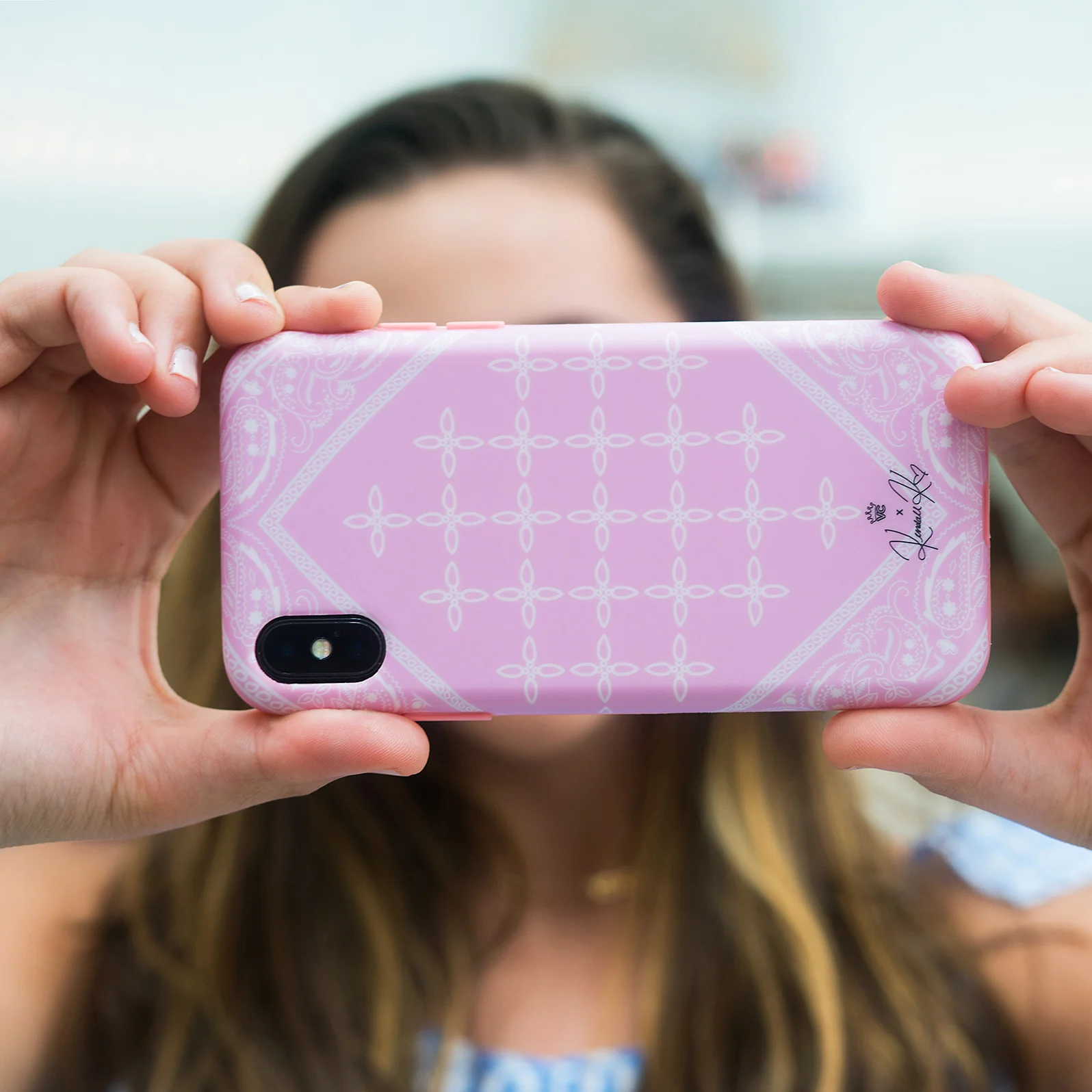 Pink Bandana iPhone Case by Kendall Vertes - Image 16
