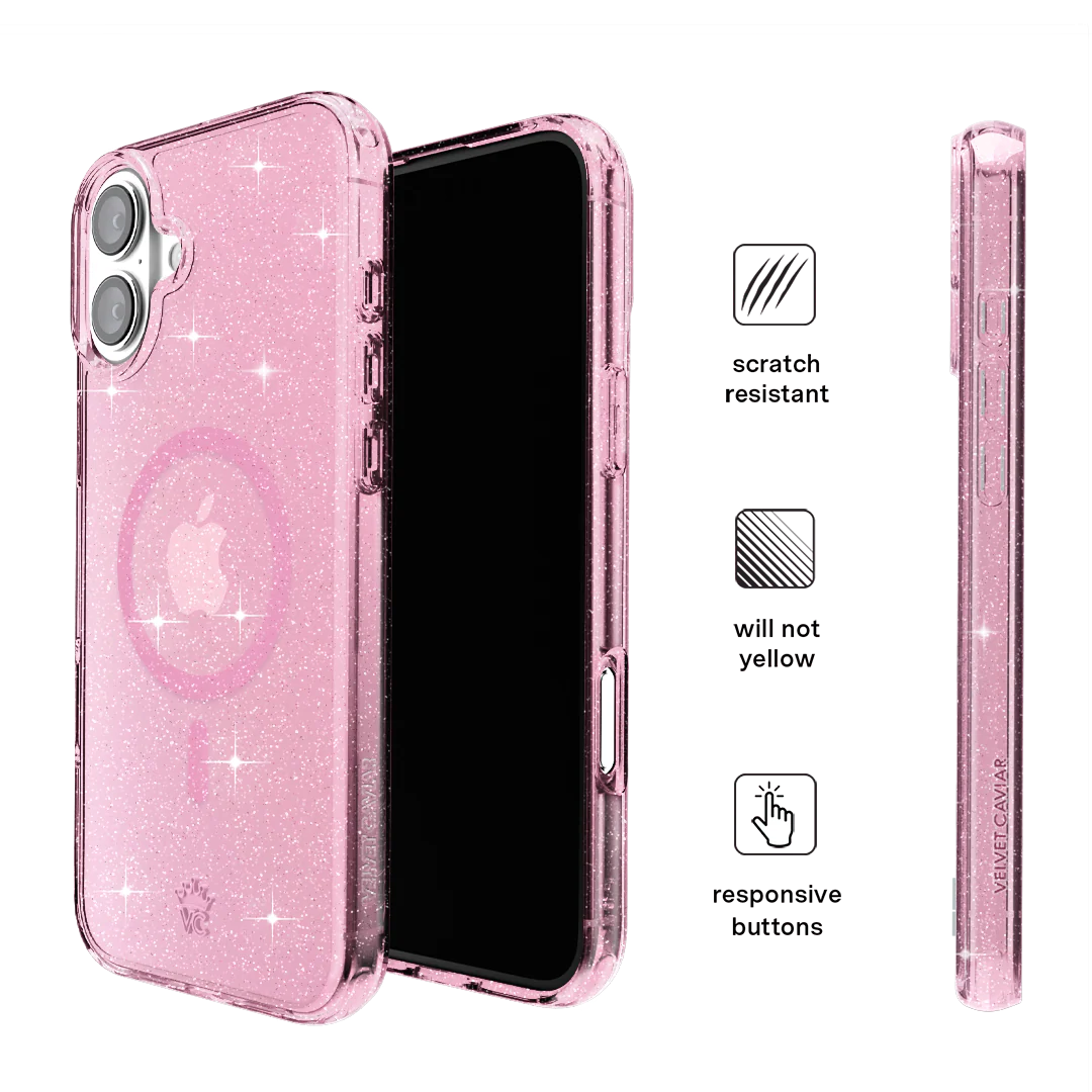 Pink Stardust Glitter iPhone Case - Image 130