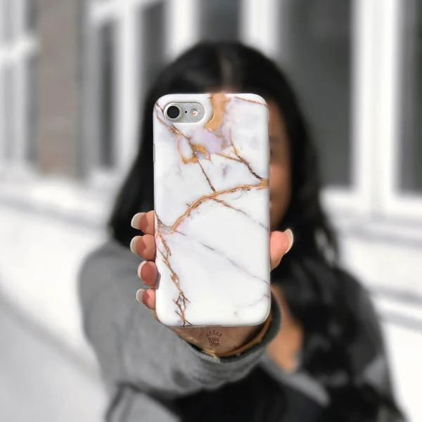 White & Gold Marble iPhone Case - Image 51